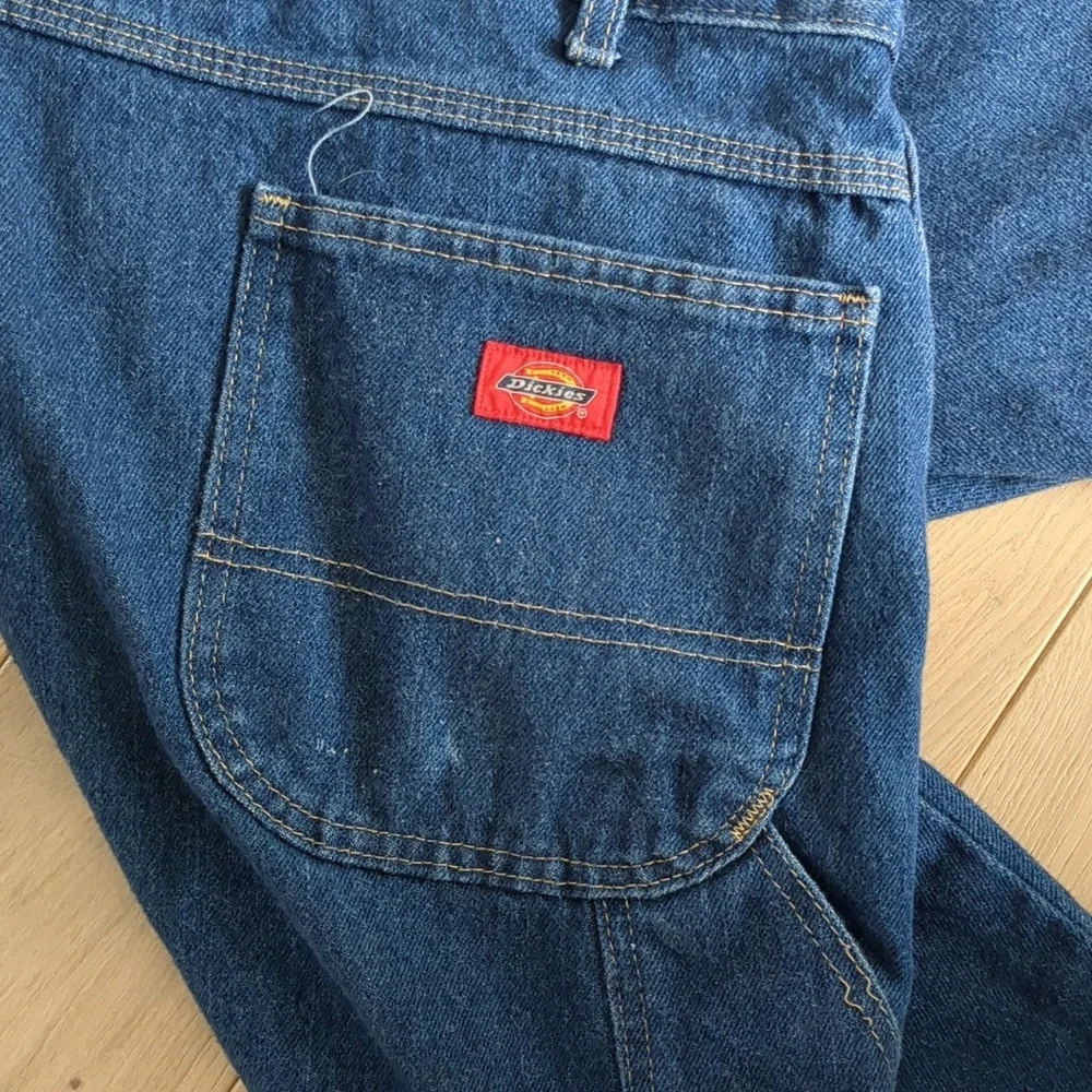 46x29 Dickies Blue Denim Jeans Casual Basic Quality Heavy Duty Carpenter
